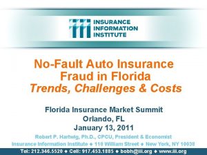 NoFault Auto Insurance Fraud in Florida Trends Challenges