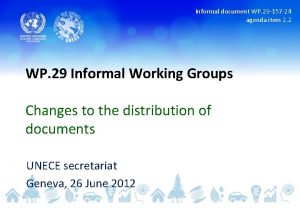 Informal document WP 29 157 24 agenda item