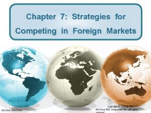 Strategies for competing in international markets