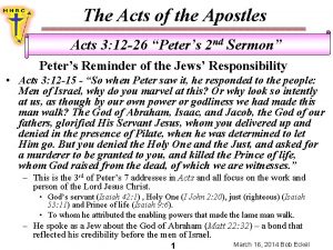 The Acts of the Apostles Acts 3 12