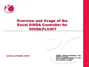 Overview and Usage of the Excel SINDA Controller