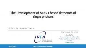 The Development of MPGDbased detectors of single photons