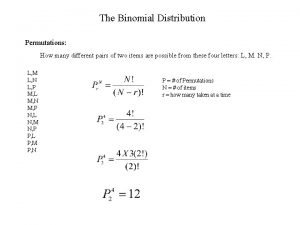 Binomial situation