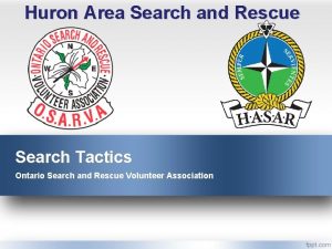 Huron Area Search and Rescue Search Tactics Ontario