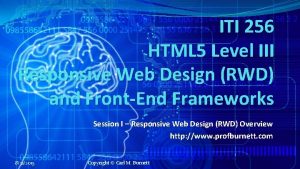 ITI 256 HTML 5 Level III Responsive Web