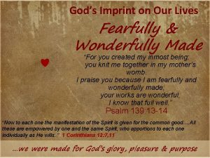 Fearfully and wonderfully made verse meaning