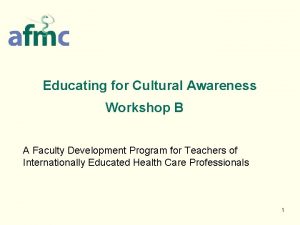 Cultural awareness workshop