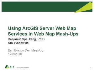 Using Arc GIS Server Web Map Services in