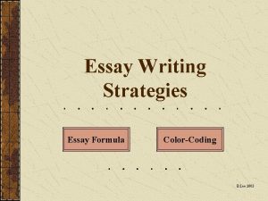 Color coding essays