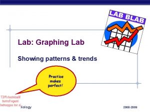 Lab Graphing Lab Showing patterns trends Practice makes