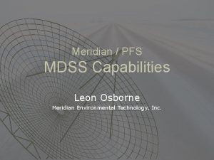 Web mdss