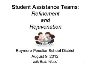 Student Assistance Teams Refinement and Rejuvenation Raymore Peculiar