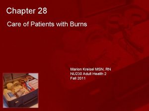 Chapter 28 Care of Patients with Burns Marion