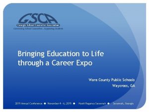 Bringing Education to Life through a Career Expo