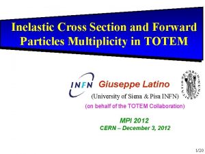 Inelastic Cross Section and Forward Particles Multiplicity in