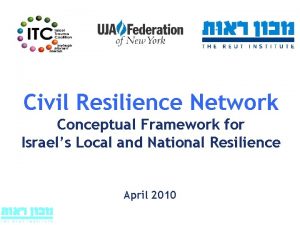 Civil Resilience Network Conceptual Framework for Israels Local