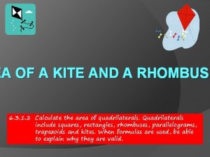Area of a rhombus and kite