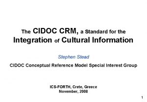 Cidoc crm example