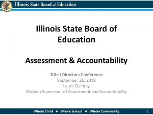 Illinois State Board of Education Assessment Accountability Title