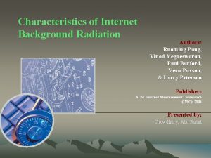 Internet background radiation