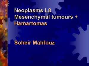 Neoplasms L 8 Mesenchymal tumours Hamartomas Soheir Mahfouz