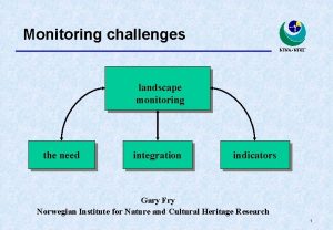Monitoring challenges landscape monitoring the need integration indicators