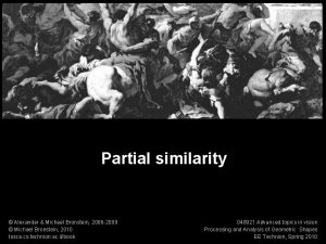 Numerical geometry of nonrigid shapes Partial similarity 1