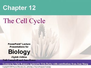 Chapter 12 The Cell Cycle Power Point Lecture