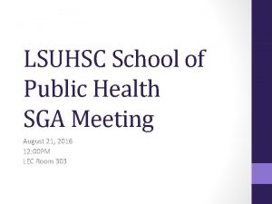 Lsuhsc school of public health