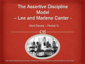 Lee and marlene canter assertive discipline theory