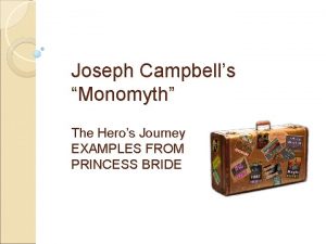 Joseph Campbells Monomyth The Heros Journey EXAMPLES FROM