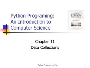 Python Programing An Introduction to Computer Science Chapter