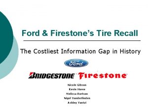 Ford and firestone crisis management