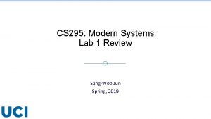 CS 295 Modern Systems Lab 1 Review SangWoo