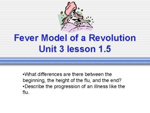 Fever model of revolution