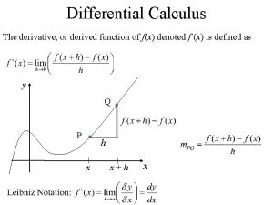 Differential calculus functions