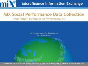 Mix market microfinance data