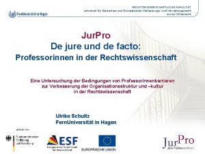 RECHTSWISSENSCHAFTLICHE FAKULTT Lehrstuhl fr Deutsches und Europisches Verfassungs