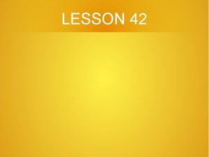LESSON 42 Past Simple cig dalszy Czasu PAST