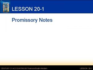 Promissory note accounting