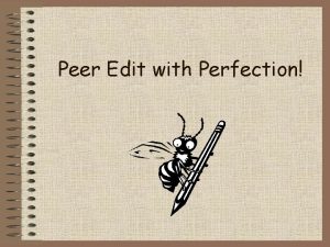 Kahulugan ng peer editing