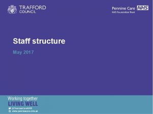 Staff structure May 2017 Trafford All Age Integration