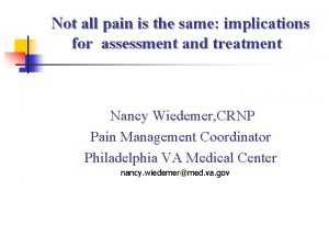 Nociceptive pain