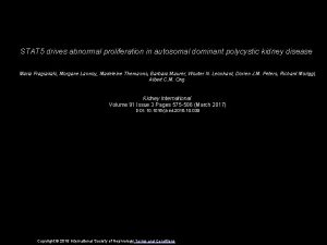 STAT 5 drives abnormal proliferation in autosomal dominant