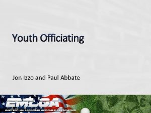 Youth Officiating Jon Izzo and Paul Abbate Youth