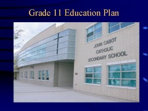 Grade 11 Education Plan ONTARIO HIGH SCHOOL DIPLOMA