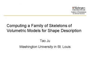 Computing a Family of Skeletons of Volumetric Models