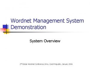 Wordnet demo