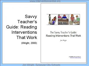 www interventioncentral org Savvy Teachers Guide Reading Interventions