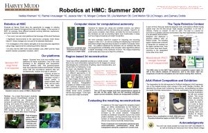 Robotics at HMC Summer 2007 Vedika Khemani 10